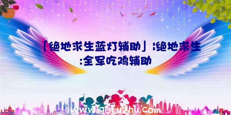 「绝地求生蓝灯辅助」|绝地求生:全军吃鸡辅助